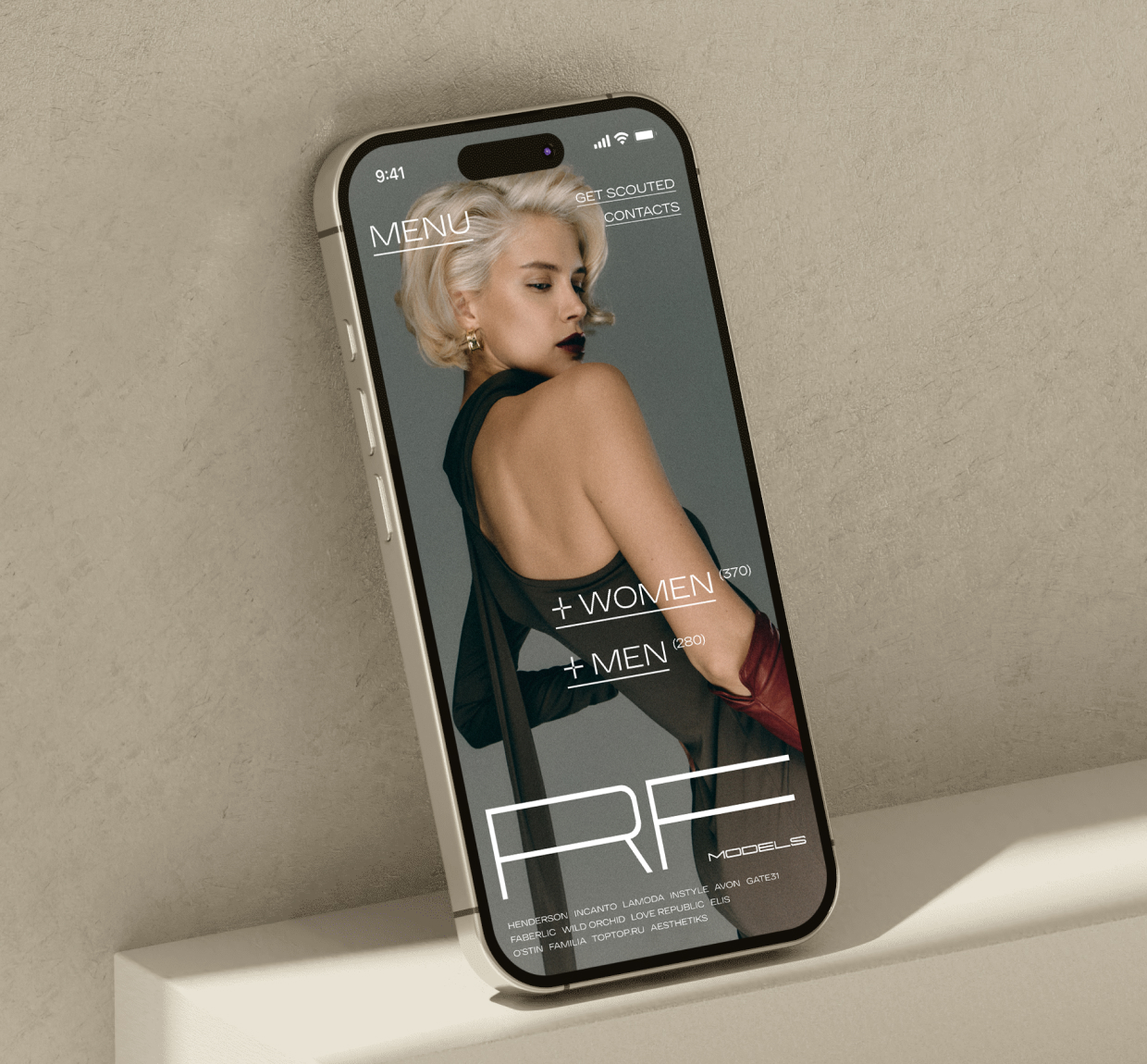 RFMODELS. Редизайн и разработка многостраничного сайта для одного из крупнейших модельных агентств России