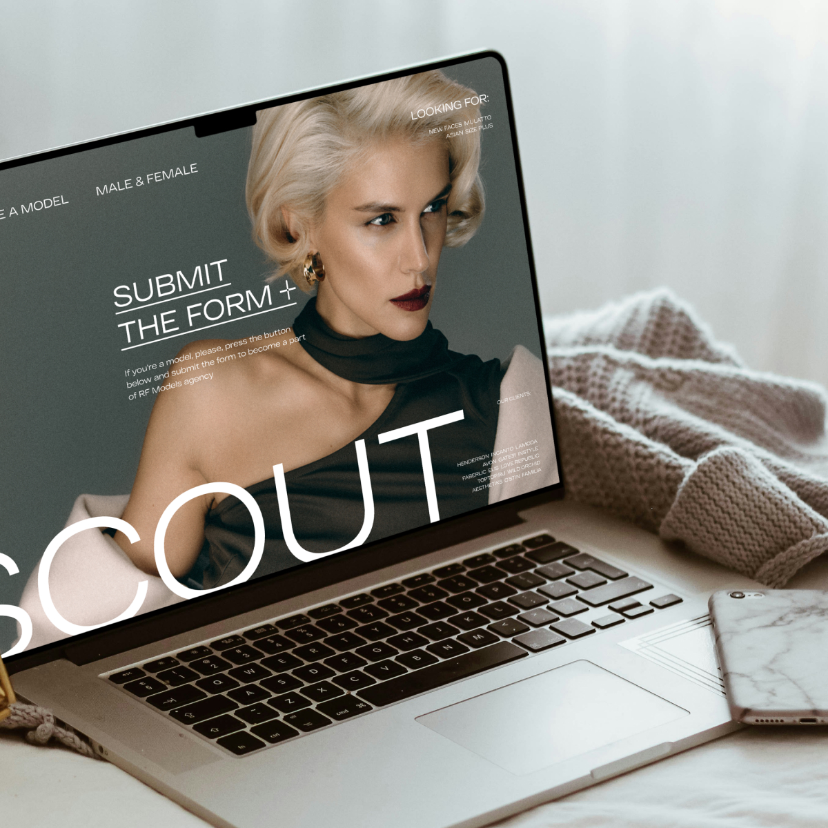 RFMODELS. Редизайн и разработка многостраничного сайта для одного из крупнейших модельных агентств России