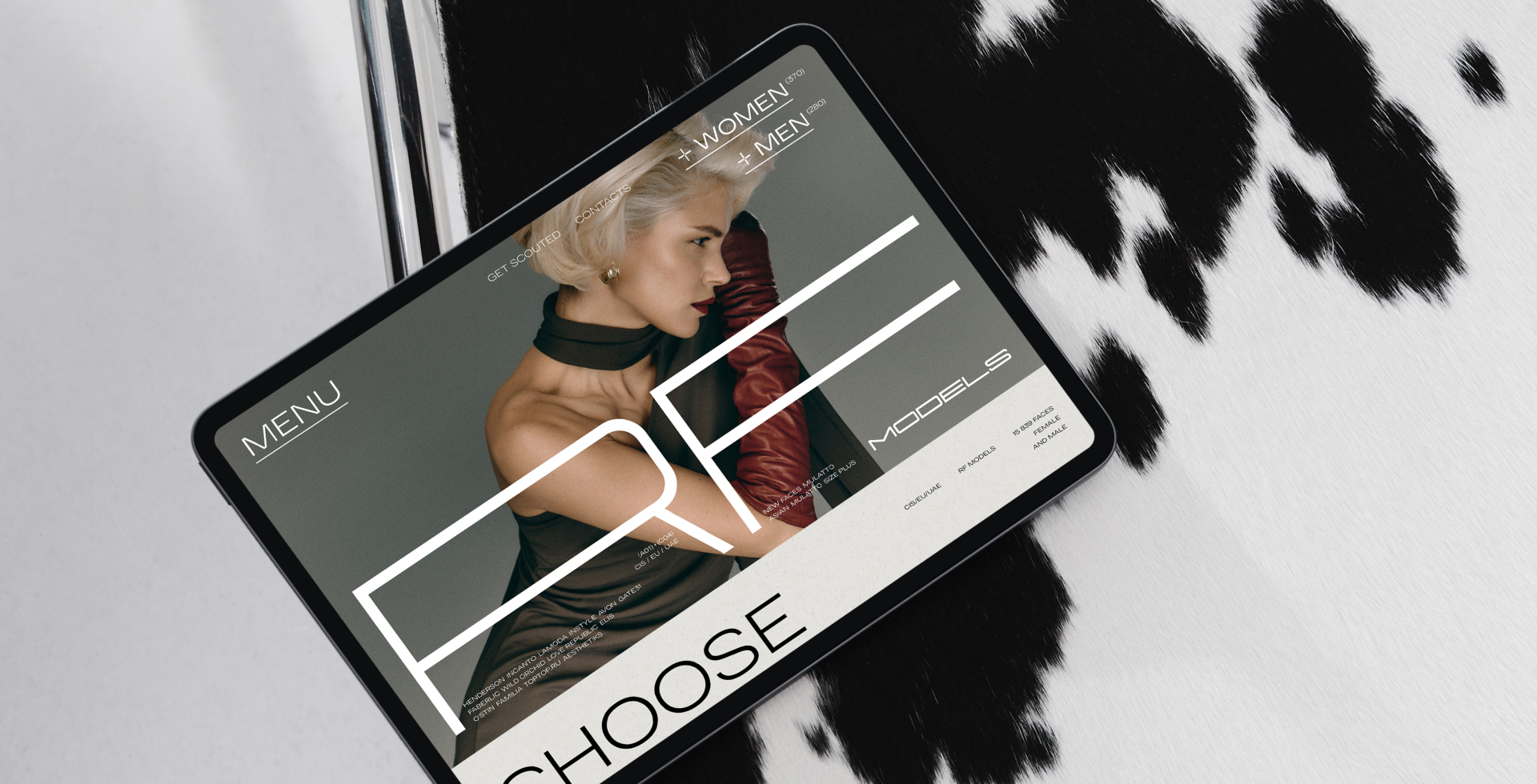 RFMODELS. Редизайн и разработка многостраничного сайта для одного из крупнейших модельных агентств России