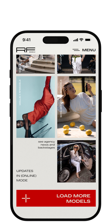 RFMODELS. Редизайн и разработка многостраничного сайта для одного из крупнейших модельных агентств России