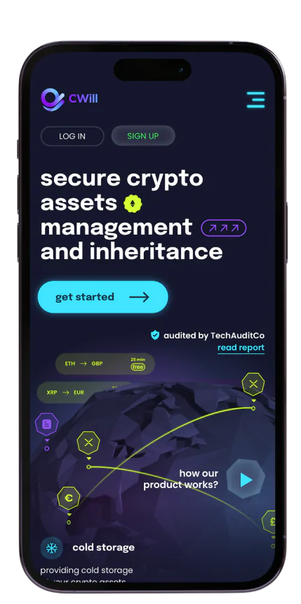 Многостраничный сайт для веб-сервиса CWILL — fintech продукт по оформлению завещаний и платежей в крипте