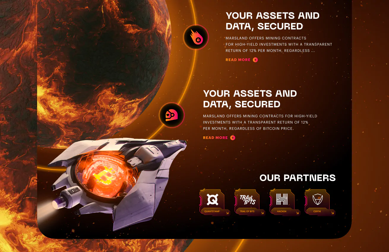 Геймифицированный многостраничный сайт с ЛК Marsland