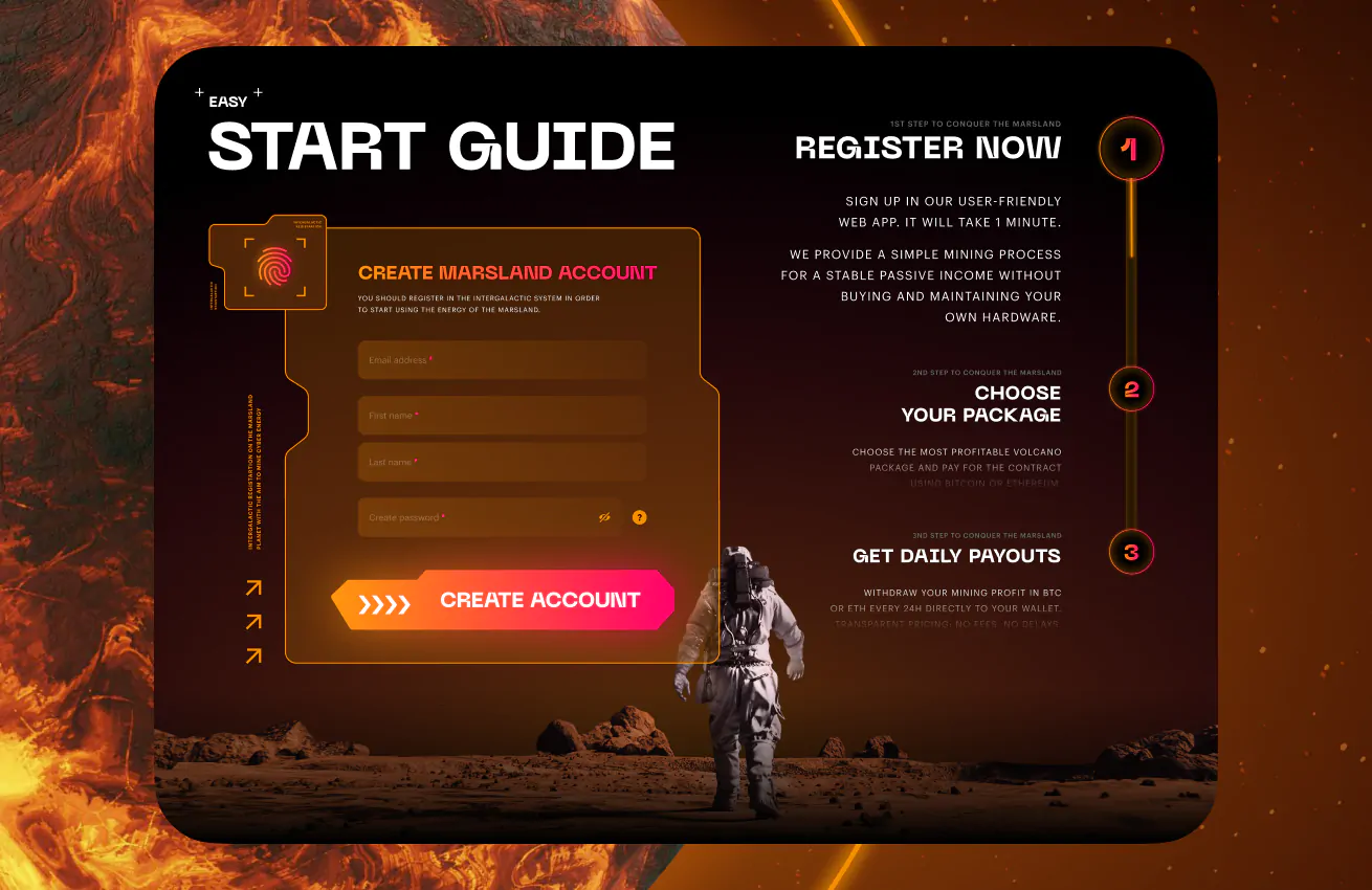 Геймифицированный многостраничный сайт с ЛК Marsland