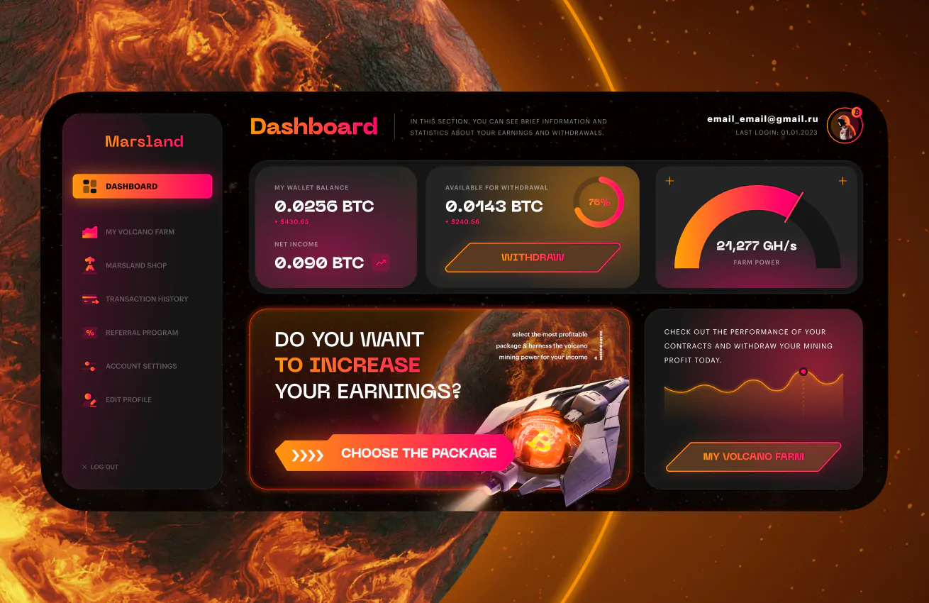 Геймифицированный многостраничный сайт с ЛК Marsland