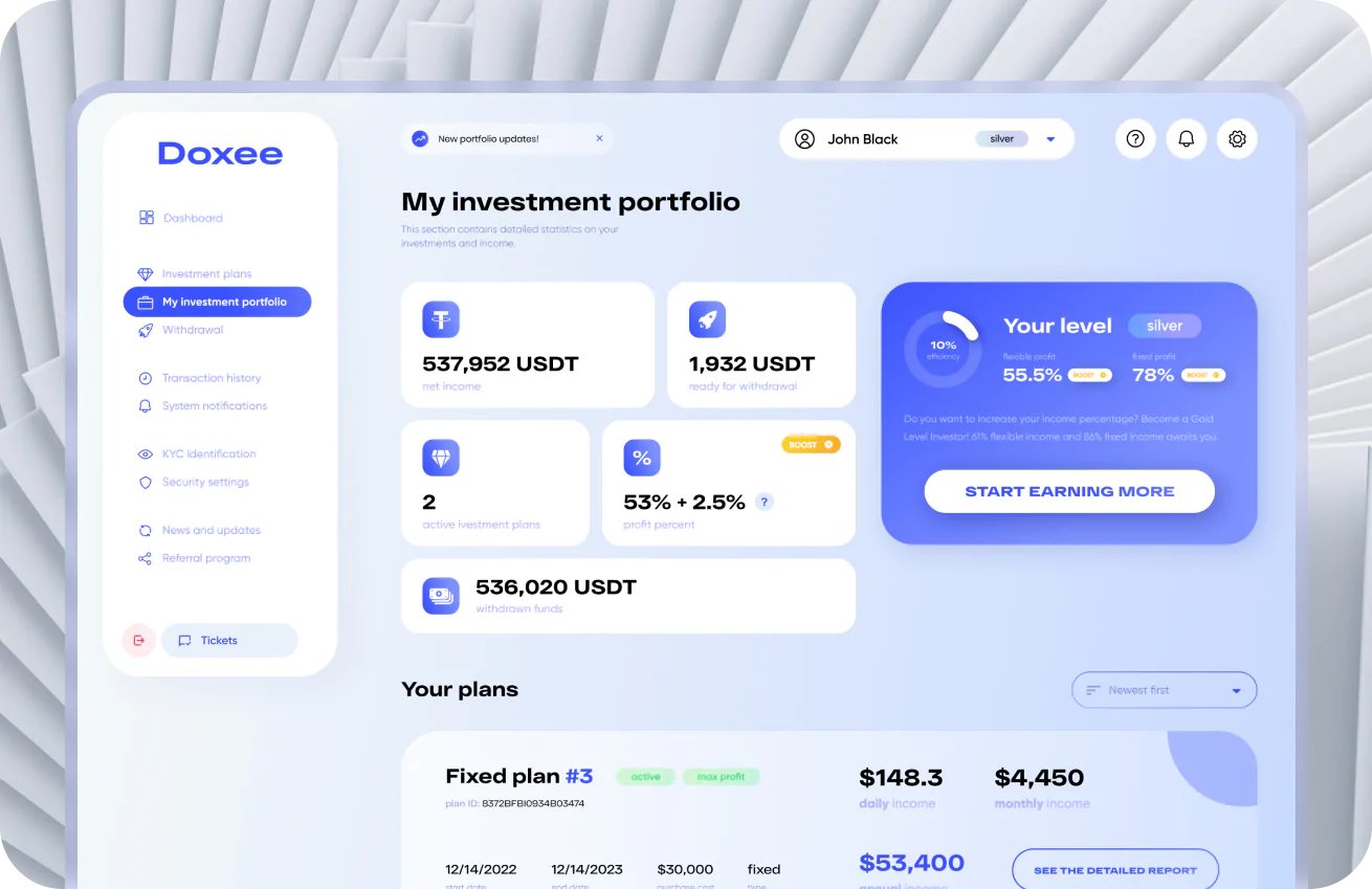 Как мы разработали Doxee: криптосервис, который говорит на языке инвесторов — микс эмпатии, аналитики и UX