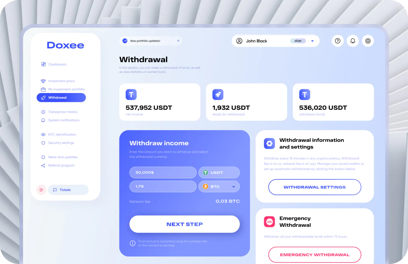 Как мы разработали Doxee: криптосервис, который говорит на языке инвесторов — микс эмпатии, аналитики и UX