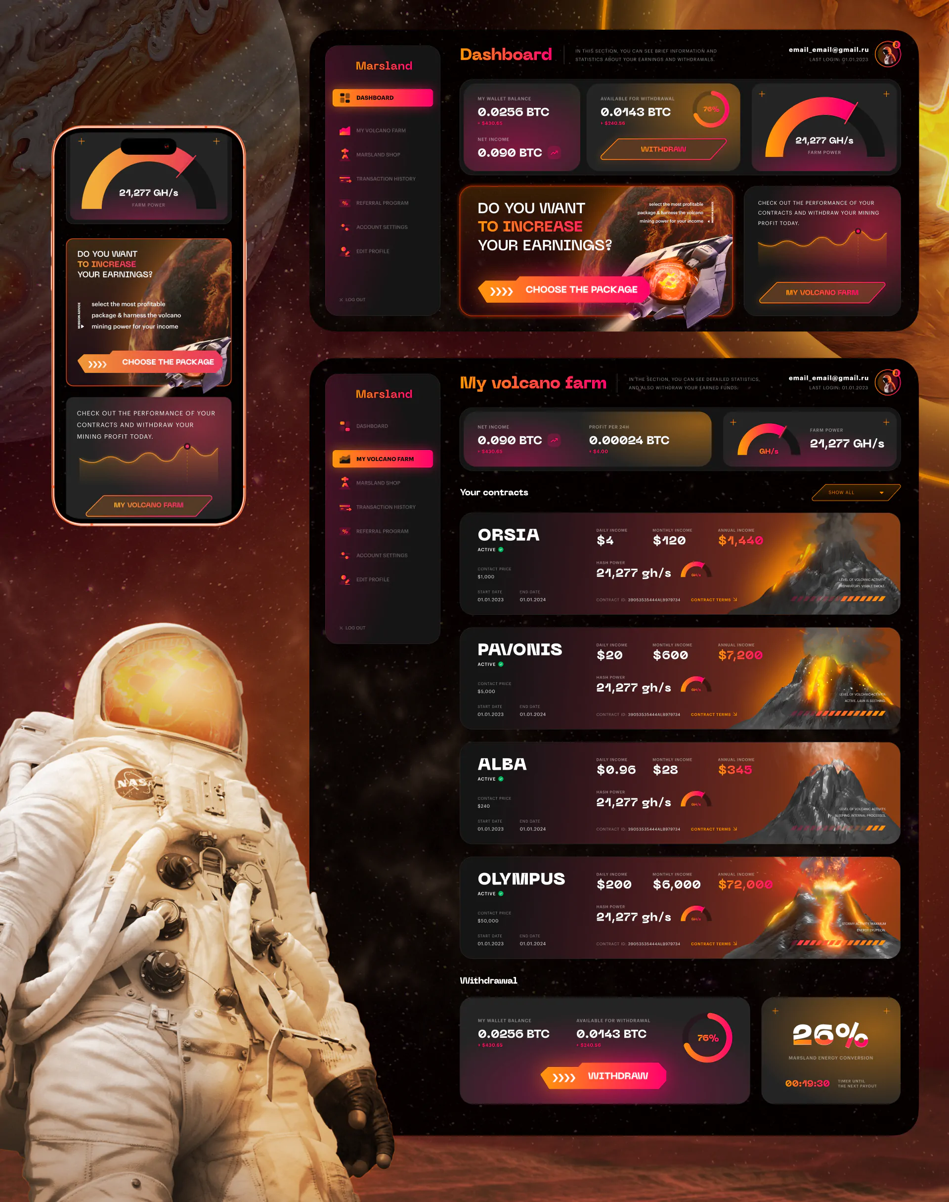 Геймифицированный многостраничный сайт с ЛК Marsland